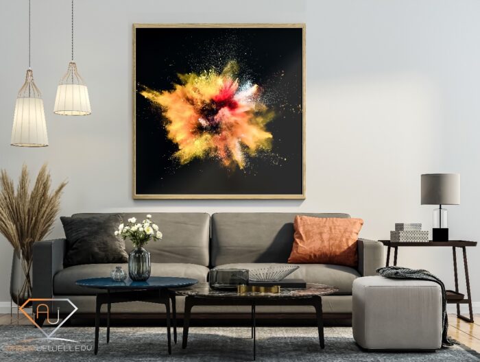 Colored powder explosion
