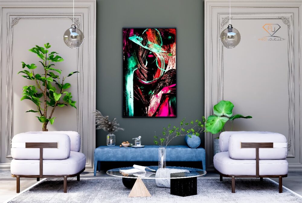 Abstract painting of women