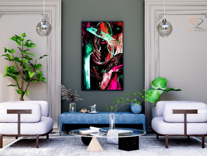 Abstract painting of women